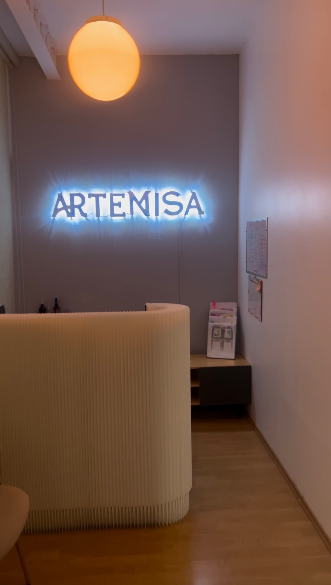 Recepción de Centro Artemisa — espacio de bienvenida cálido y tranquilo